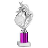 Silver and Purple Dance Figure on Marble Base