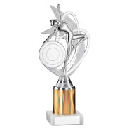 Silver and Gold Dance Figure on Marble Base