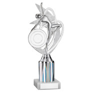 Silver Dance Figure on Marble Base