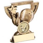 Bronze/Gold Ten Pin Mini Cup Trophy