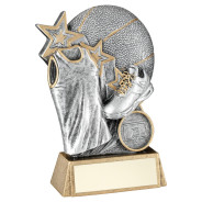 Pew/Gold Basketball With Shoe/Shirt On Brz Base With Plate 