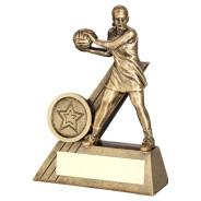 Brz/Gold Female Netball Mini Figure  