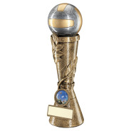 Brz/Pew/Gold Netball Leaf Column With Plate 