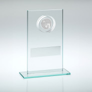 Silver Jade Glass Award with Netball Insert