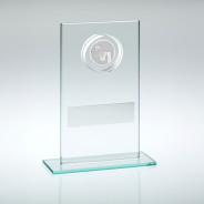 Silver Jade Glass Award with Netball Insert