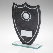 Stone Effect Glass Shield with Hockey Centre
