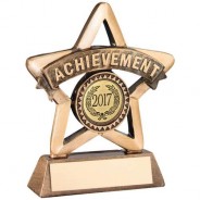 Bronze/Gold Resin 'Achievement' Mini Star Trophy