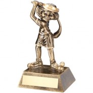 Bronze/Gold Female Comic Golf Figure Trophy