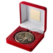Red Velvet Box and 60mm Golf Medal
