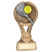 Gold Tennis Round Wreath on V Riser