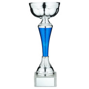 Silver and Blue Snakeskin Trophy Cup