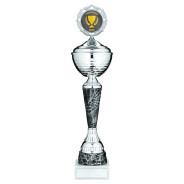 Silver Pewter Trophy Cup with Lid