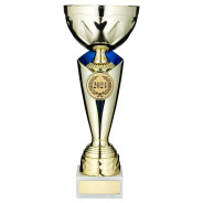 Gold and Blue Trophy Cup