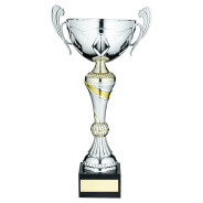 Silver and Gold Trophy Cup with Handles