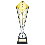 Silver and Gold Metal Star Trophy Cup