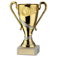 Gold/Matt Silver Plastic Trophy Cup