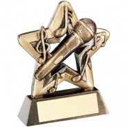 Bronze/Gold Music Mini Star Trophy