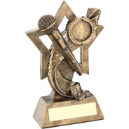 Bronze/Gold Music on Star Backdrop Trophy