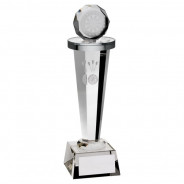 Clear Glass Column With Lasered Darts Image Trophy 