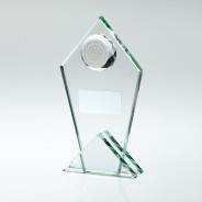 Jade Glass Pointed Plaque with Dartboard