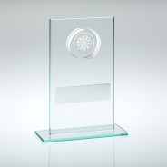 Jade Glass Award with Silver Darts Insert
