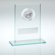 Jade Glass Award with Silver Squash Insert