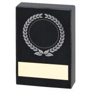 Black Marble with Silver and Gold Wreath