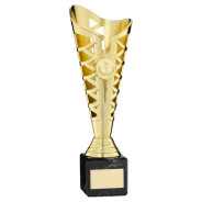 Gold Plastic Titan Cup on Black Marble Base
