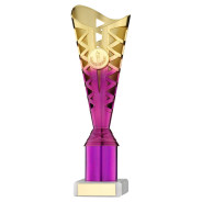Gold & Purple Plastic Titan Cup on Marble Base