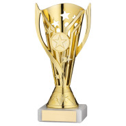 Gold Plastic 'Flash' Cup on Marble Base
