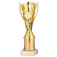 Gold Plastic 'Flash' Cup on Marble Base
