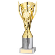 Gold and White Plastic 'Flash' Cup on Marble Base