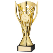 Gold Plastic 'Flash' Cup on Black Marble Base