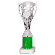 Silver & Green Plastic Flash Cup on Marble Base