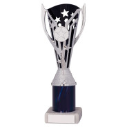Silver & Black Plastic Flash Cup on Marble Base
