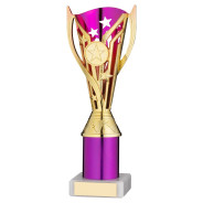 Gold and Purple Plastic 'Flash' Cup on Marble Base