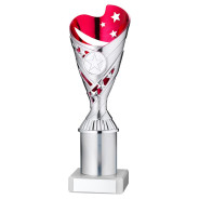 Silver and Pink Plastic 'SABRE' Cup on Marble Base