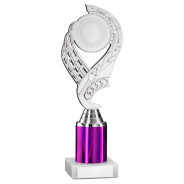 Silver and Purple 'Olympic' Holder on Marble Base