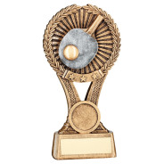 Gold Table Tennis Round Wreath on V Riser