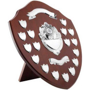 Mahogany 17 Years Annual Shield with Chrome Fronts