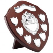 Mahogany 7 Years Annual Shield with Chrome Front