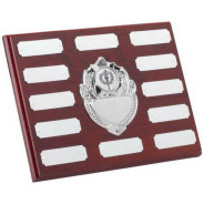 Rosewood 12 Years Annual Plaque with Chrome Fronts