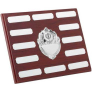Rosewood 12 Years Annual Plaque with Chrome Fronts