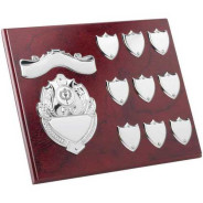 Rosewood 9 Years Annual Plaque with Chrome Fronts