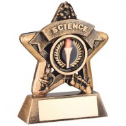 Mini Star 'Science' Trophy - Bronze/Gold Science