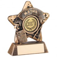 Mini Star 'Maths' Trophy - Bronze/Gold Maths