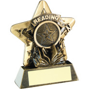 Bronze/Gold Reading Mini Star Trophy