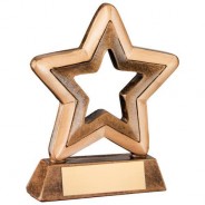 Bronze/Gold Resin Generic Mini Star Trophy 