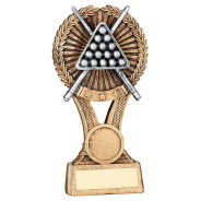 Gold Pool/Snooker Round Wreath on V Riser