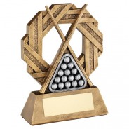 Bronze/Pewter Pool/Snooker Octo Ribbon Series Trophy 